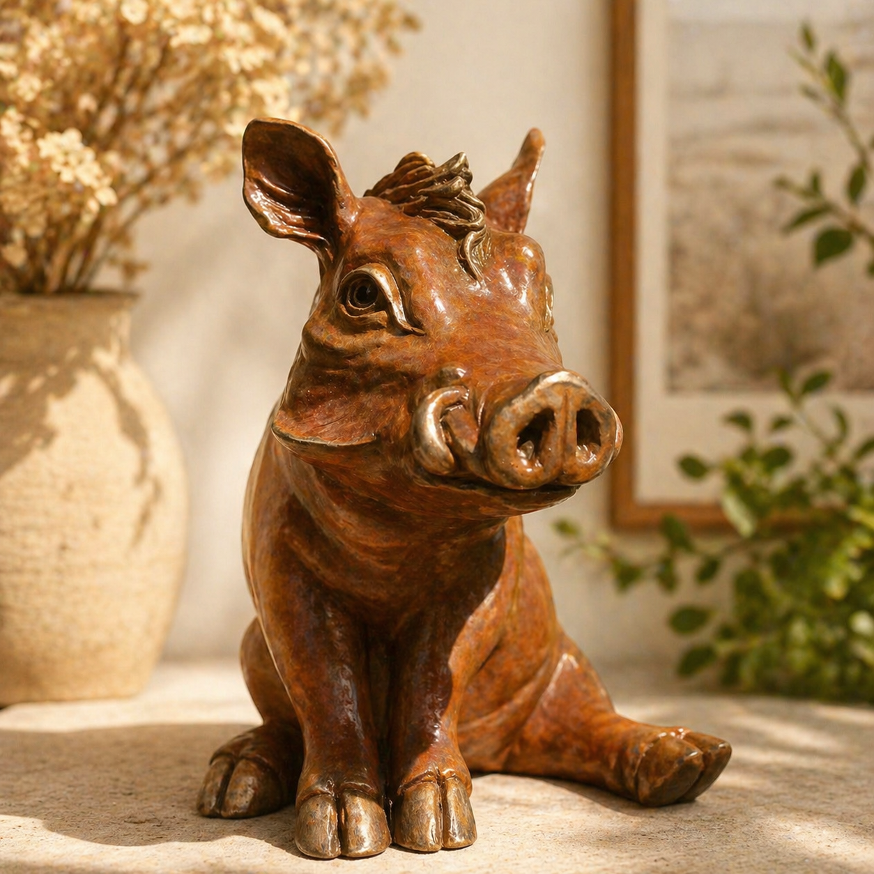 Warthog sculpture