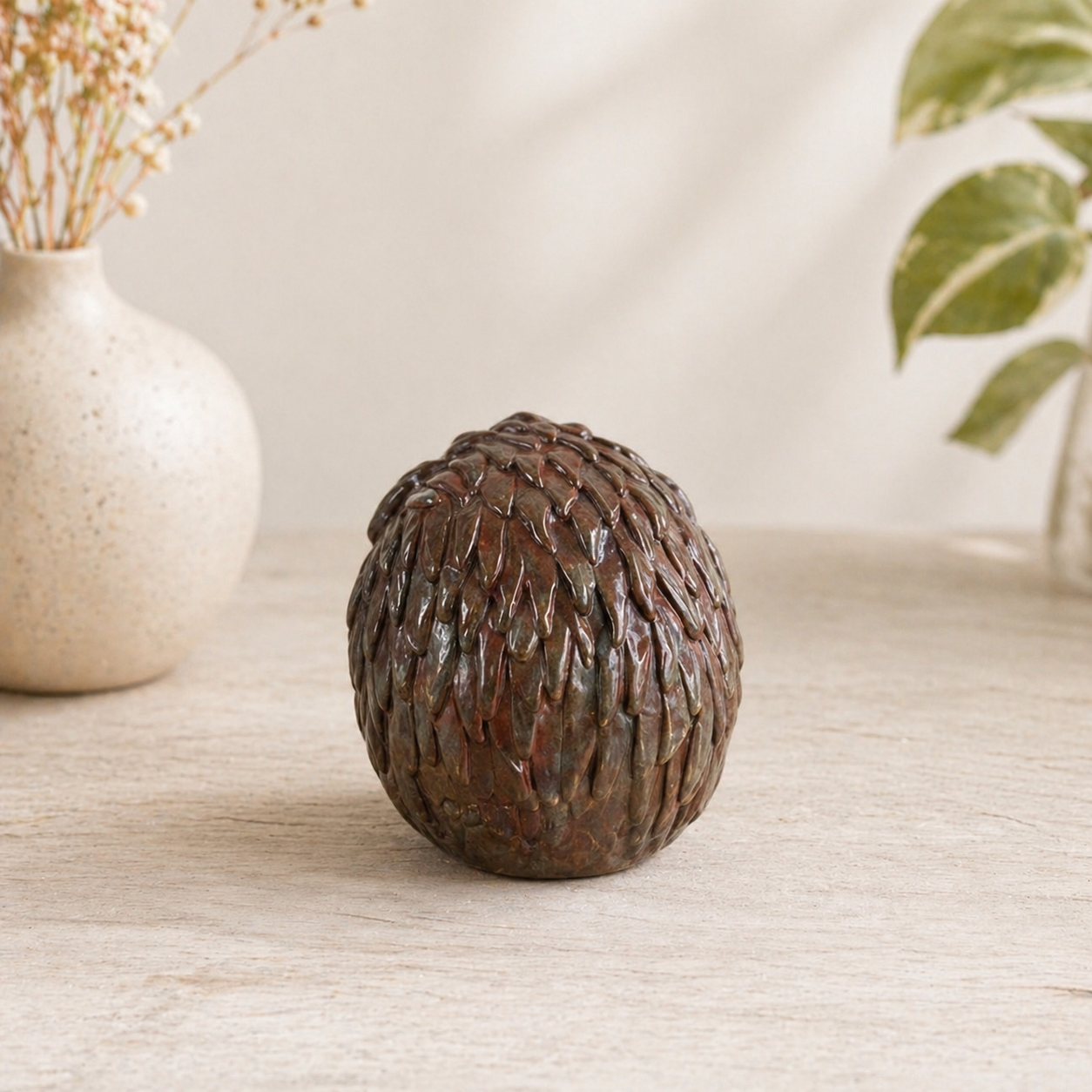 Bronze sculpture of a hedgehog 